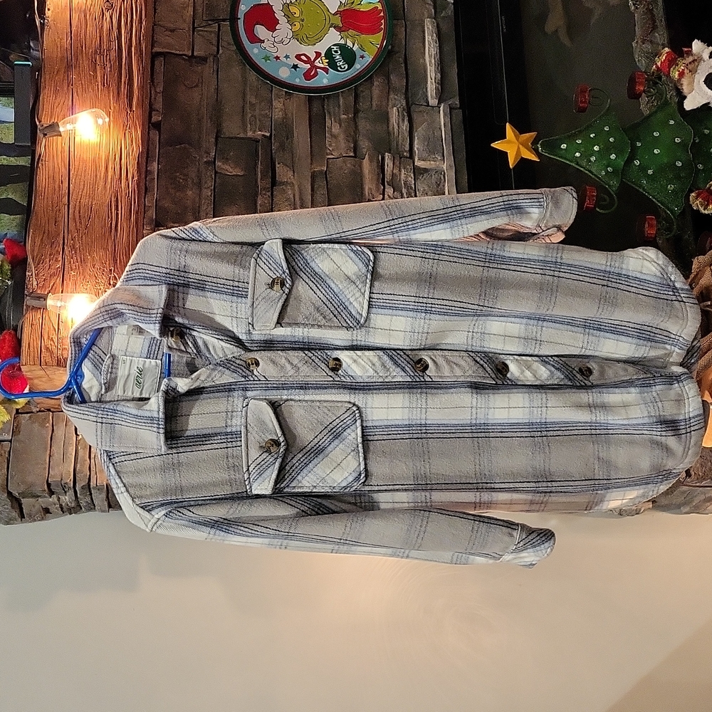 Aerie blue flannel Shacket